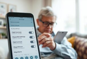 smartphone accessibility settings for seniors with vision loss