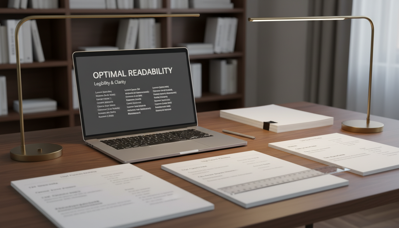text size balance for usability